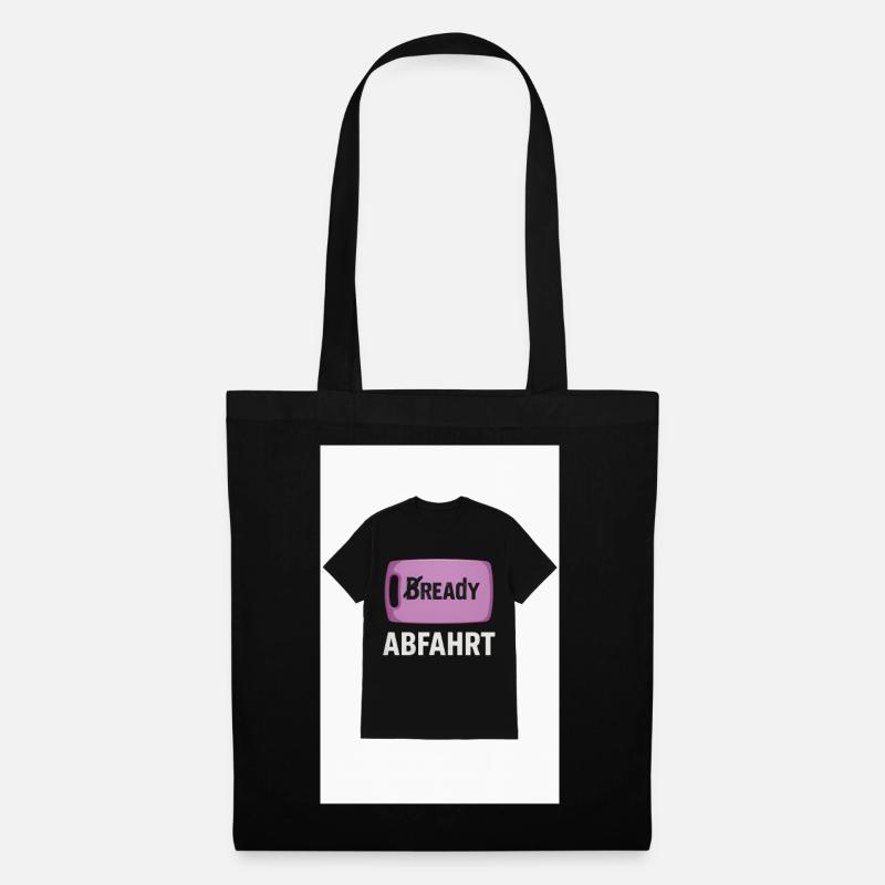 Bready Abfahrt T-Shirt mit Backwaren-Motiv - Stoffbeutel - Schwarz