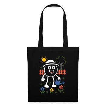 Ribbo as a hobby gardener – Funny garden scene - Tote Bag - black - Front