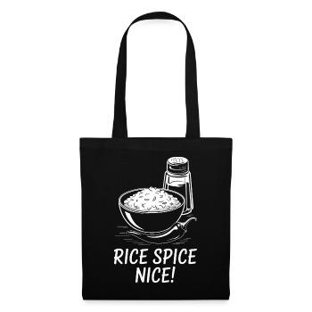 Riz frit Épices Riz chaud agréable - Sac en tissu - noir - Devant