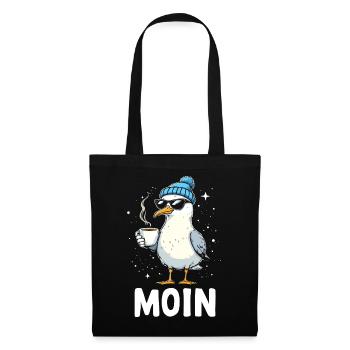 Moin Seagull Coffee Küste Norddeutschland - Stoffbeutel - Schwarz - Vorne