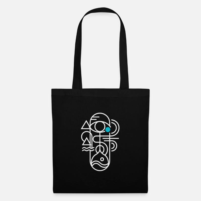 Fusion abstraite de l’eau et de la nature - Sac en tissu - noir