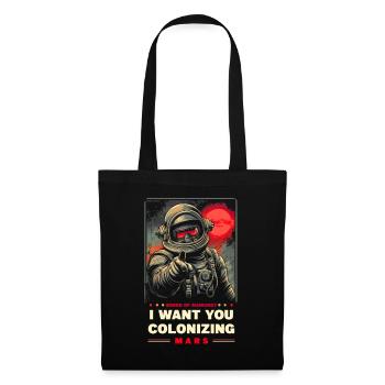 Mars Colonization Promotional Poster - Tote Bag - black - Front
