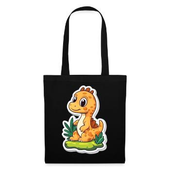 Dinosaure - Sac en tissu - noir - Devant