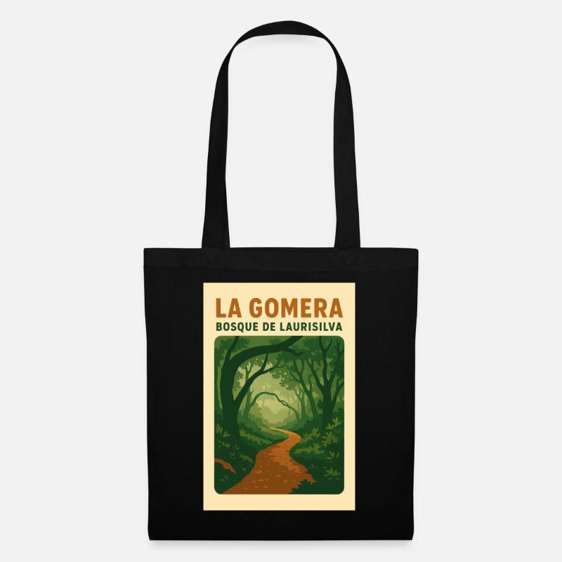 La_Gomera_-_Bosque_de_Laurisilva - Stoffbeutel - Schwarz