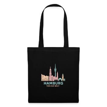 Hamburg Gateway to the World Skyline - Tote Bag - black - Front