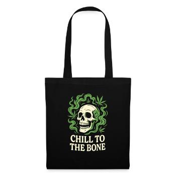 Chill to the Bone – Relaxed Skull - Tote Bag - black - Front
