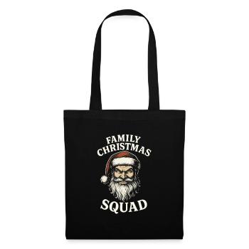 Escouade de Noël en famille - Sac en tissu - noir - Devant