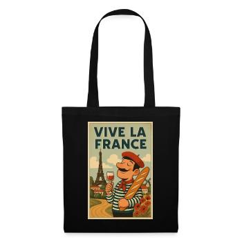 Vive La France Vintage  - Sac en tissu - noir - Devant