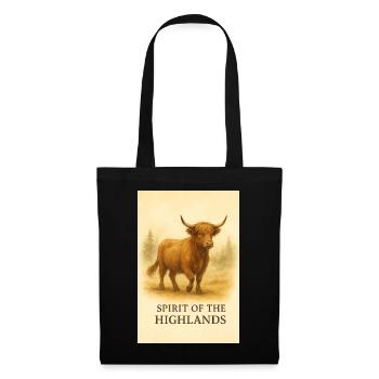Spirit of the Highlands Cow - Sac en tissu - noir - Devant