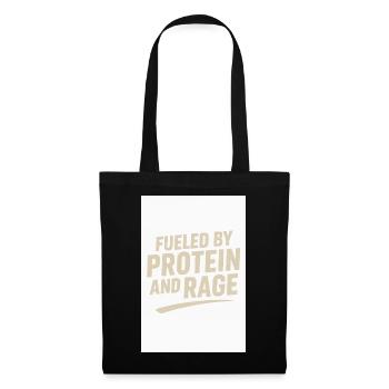 FUELED BY PROTEIN AND RAGE - Tote Bag - black - Front