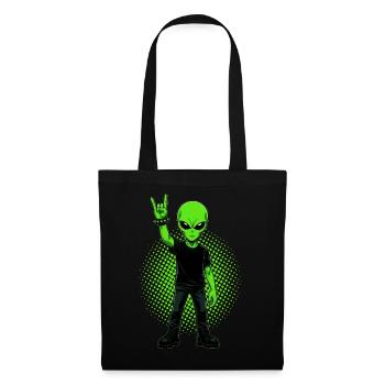 Heavy Metal Alien - Tote Bag - black - Front