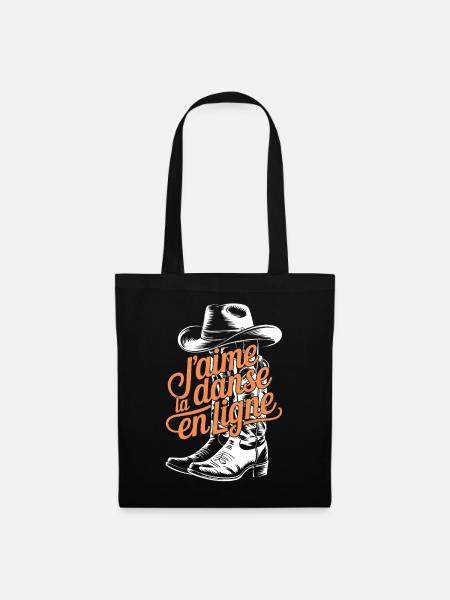 Cowboy Chic Line Dance - Stoffbeutel - Schwarz
