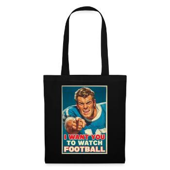 Football américain - Sac en tissu - noir - Devant