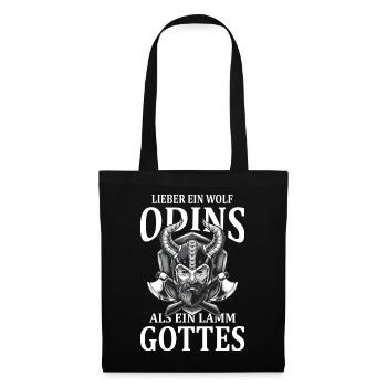 Lieber Ein Wolf Odins Als Ein Lamm Gottes Wikinger - Tote Bag - black - Front