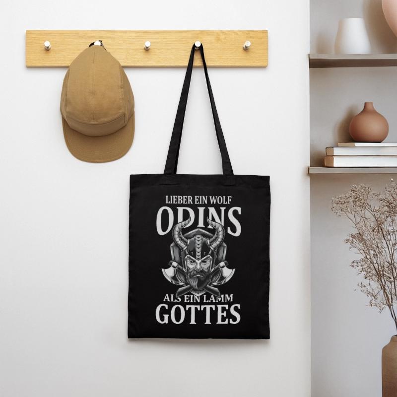Lieber Ein Wolf Odins Als Ein Lamm Gottes Wikinger Tote Bag