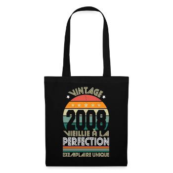 2008 – Vintage – Exemplaire unique - Sac en tissu - noir - Devant