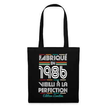 1986 – Made – Aged to perfection - Tote Bag - black - Front