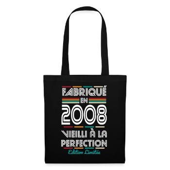 2008 – Fabriqué – Vieilli à la perfection - Sac en tissu - noir - Devant