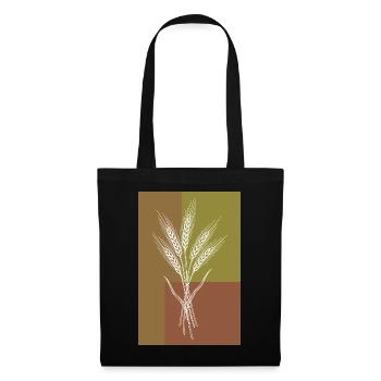Wheat Ears Line Art – Nature Motif - Tote Bag - black - Front