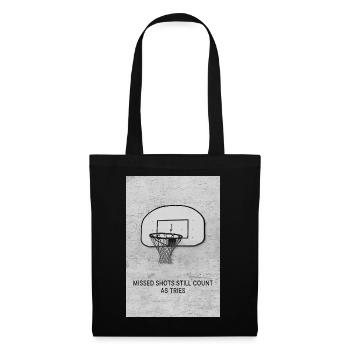 Missed Shots Still Count as Tries - Tote Bag - black - Front