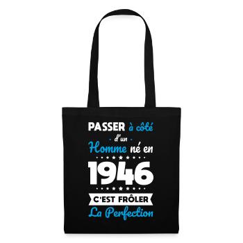 Né en 1946 – Frôler la perfection  - Sac en tissu - noir - Devant