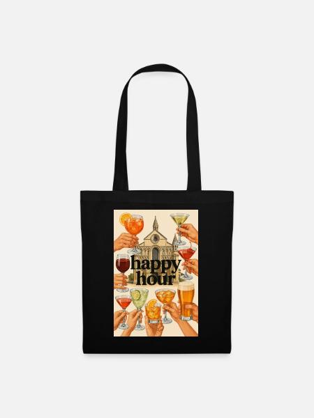 Happy_Hour_Collage - Tote Bag - black