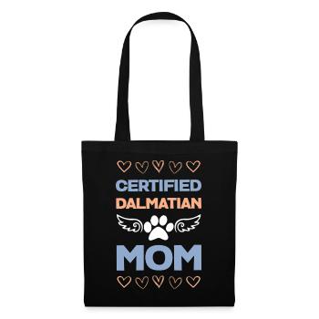 Zertifizierte Dalmatiner-Mama - Stoffbeutel - Schwarz - Vorne