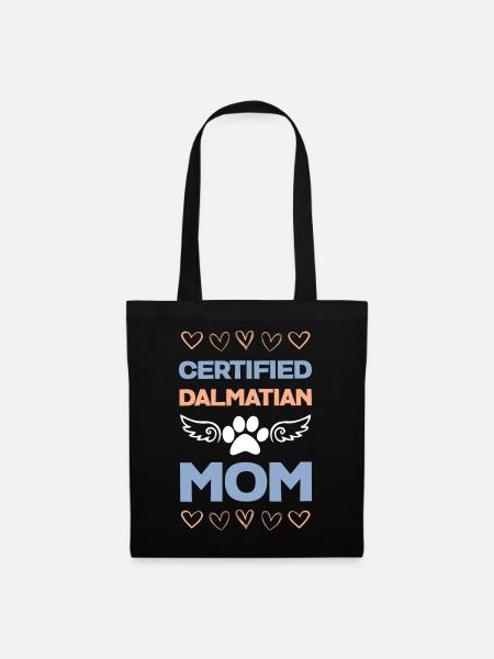 Zertifizierte Dalmatiner-Mama - Stoffbeutel - Schwarz