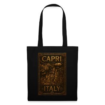 Capri Italy – Steampunk Bronze Travel Poster - Tote Bag - black - Front