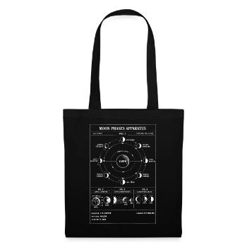 Moon Phase Apparatus Diagram - Tote Bag - black - Front