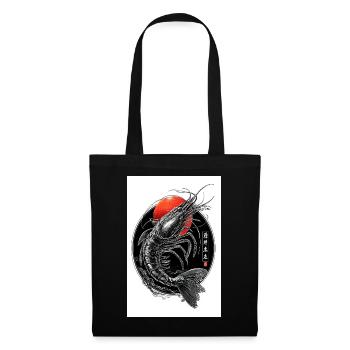 Crimson Ink Shrimp in Circle - Tote Bag - black - Front
