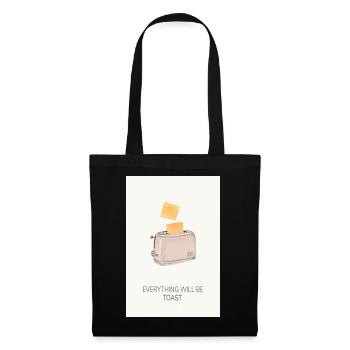Tout sera foutu – Affiche drôle de cuisine - Sac en tissu - noir - Devant