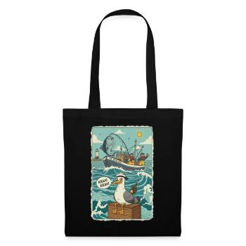 Pêcheurs en haute mer - Sac en tissu - noir - Devant