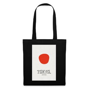 Tokyo Poster – Modernes Design Statement - Stoffbeutel - Schwarz - Vorne