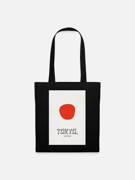 Tokyo Poster – Modernes Design Statement - Stoffbeutel - Schwarz