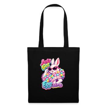 Jardin de Pâques Printemps Été Bunny Bunny - Sac en tissu - noir - Devant