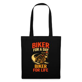 Biker For Life Biker – Motorrad-Leidenschaft - Stoffbeutel - Schwarz - Vorne