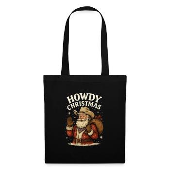 Howdy Christmas Western Santa - Tote Bag - black - Front