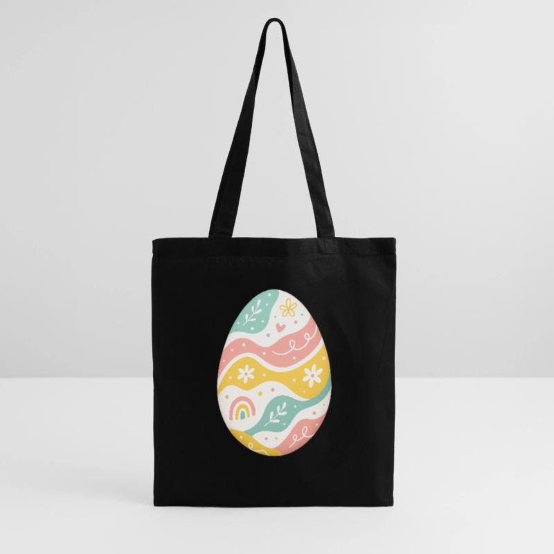 Pastel Easter Egg Pattern Tote Bag