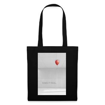 Faites-le réel Motivation Succès Rêves Dire - Sac en tissu - noir - Devant