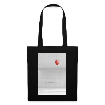 Faire en sorte que ça arrive minimaliste Motivation Dire - Sac en tissu - noir - Devant
