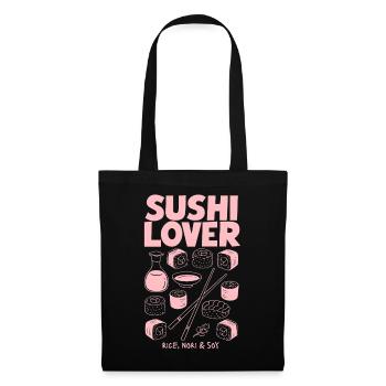 Sushi Lover Pink Neon Illustration - Tote Bag - black - Front