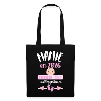 Mamie en 2026 Veuillez Patienter - Sac en tissu - noir - Devant
