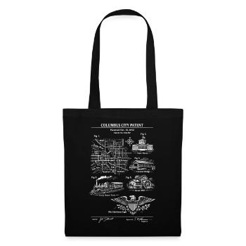 Columbus City Patent Map - Tote Bag - black - Front