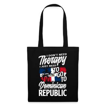 Drapeau de la République dominicaine Dom Rep Pride - Sac en tissu - noir - Devant