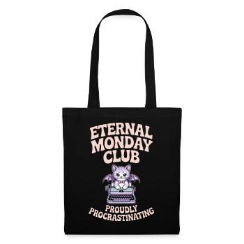 Eternal Monday Club Procrastinating Cat - Tote Bag - black - Front