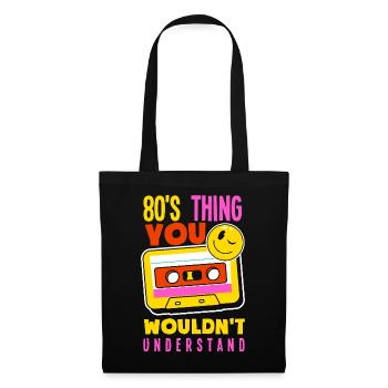 Retro Back to the 80s Vintage Design - Tote Bag - black - Front
