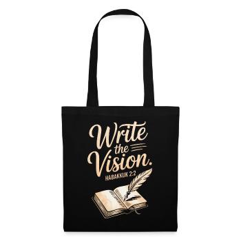 Write the Vision Habakkuk 2:2 Artwork - Tote Bag - black - Front