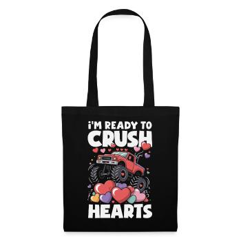 Retro Heart Valentine's Day Design Love - Tote Bag - black - Front