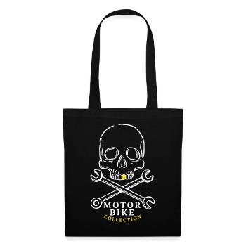 Skull & Bolts Motorcycle Collection - Tote Bag - black - Front